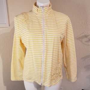 Yellow & White stripped jacket